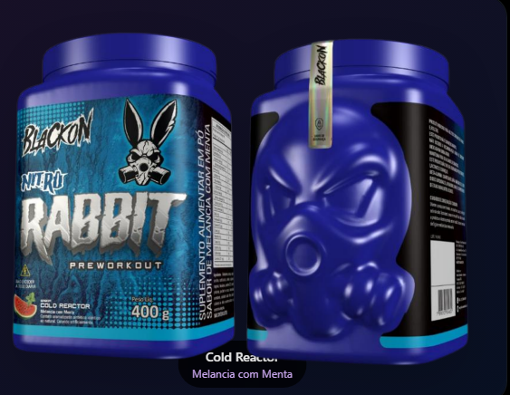 Nitro Rabbit Pré-treino Black On 400g Cold Reactor