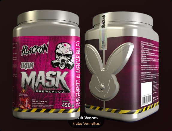 Iron Mask Pré-treino Black On 450g Fruit Venom