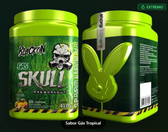 Gas Skull Pré-treino Black On 410g